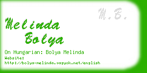 melinda bolya business card